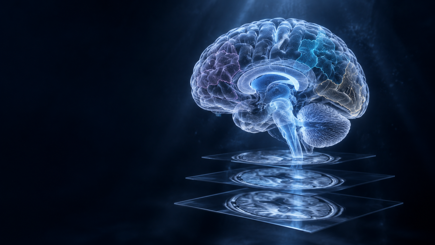 Conceptual brain and MRI layers
